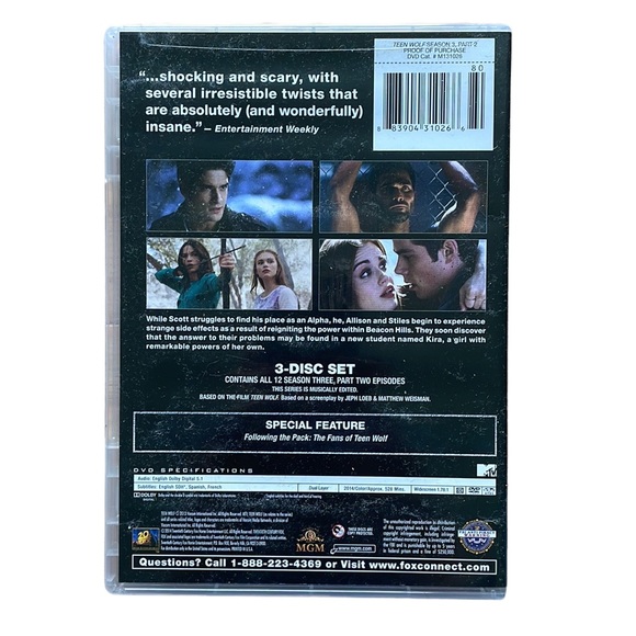 Teen Wolf season 3 part 2 dvd - Picture 2 of 3